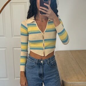 VRG GRL knitted polo shirt